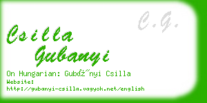 csilla gubanyi business card